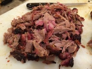 Close-up of pulled pork