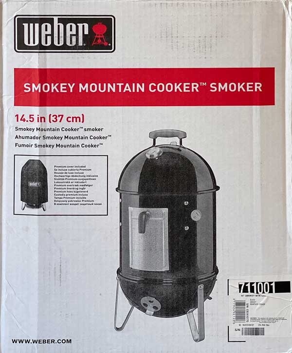 FUMOIR WEBER SMOKEY MOUNTAIN COOKER 37 cm + HOUSSE